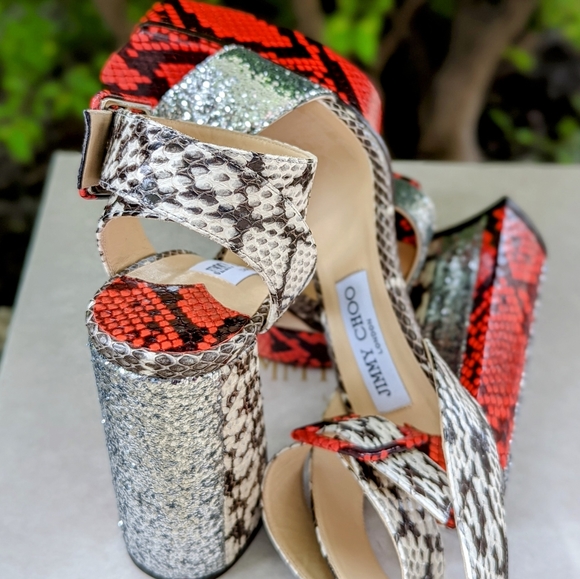 JIMMY CHOO SNAKESKIN PLATFORM! FREE SHIPPING! - Picture 3 of 10